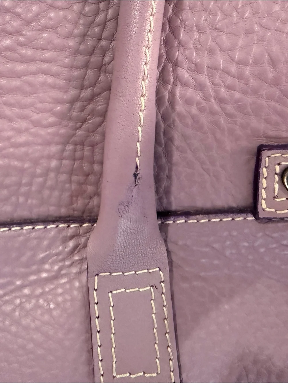 Luella Giselle Lilac Pebbled Leather Handbag